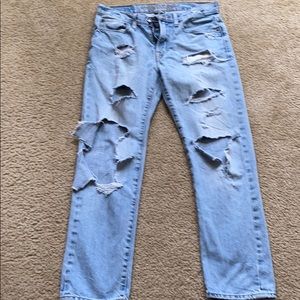 Extremely Ripped American Eagle 28x28 Jeans